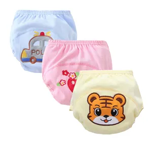 Reutilizável impermeável bonito padrão Rainbow Animal Toddler Potty Training Pants para bebês meninos meninas