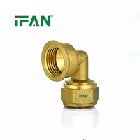 IFAN OEM Sampel Gratis Harga Grosir Sistem Gas Fitting Pipa PEX Kuningan Fitting Kompresi Kuningan Fitting Tembaga Gas