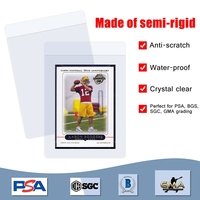 Nouvelles pochettes semi-rigides en PVC pour cartes, sans fermeture, pour l'envoi de cartes gradées BGS SGC, protection et rangement standard pour cartes à collectionner