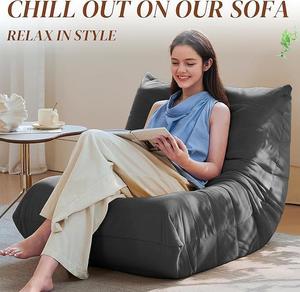 <span class=keywords><strong>Sofa</strong></span> Bean Bag kain <span class=keywords><strong>Suede</strong></span> abu-abu gelap terkompresi <span class=keywords><strong>Sofa</strong></span> sudut spons kepadatan tinggi <span class=keywords><strong>Sofa</strong></span> dalam kotak kedap udara <span class=keywords><strong>Sofa</strong></span> untuk apartemen - Product Image 2