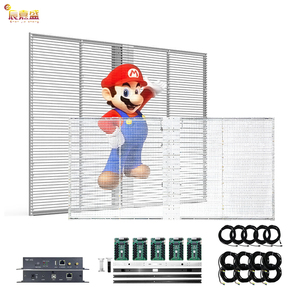 P3.91 siêu cao minh bạch TV quảng cáo ngoài trời đầy đủ màu sắc quảng cáo trong suốt Màn hình <span class=keywords><strong>LED</strong></span> hiển thị cho kính tường cửa sổ - Product Image 2