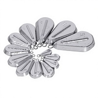 Plomb de pêche Artel GC-Heart en forme de cœur, écologique et résistant à la corrosion, pour la pêche à la mouche et en eau salée