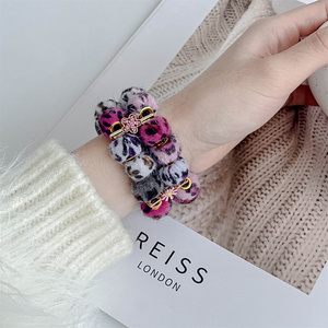 <span class=keywords><strong>Bracelet</strong></span> en laine perlée imprimé léopard pour <span class=keywords><strong>bracelet</strong></span> de montre <span class=keywords><strong>Apple</strong></span> 45mm 41mm 38mm 44mm 40mm 42mm <span class=keywords><strong>Bracelet</strong></span> de montre en nylon <span class=keywords><strong>Bracelet</strong></span> de mode réglable - Product Image 6