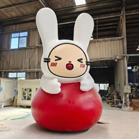 Sculpture de lapin en résine personnalisée, figurine d'animal de dessin animé, décoration pour parc à thème, événementiel