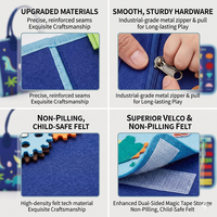 Vente en gros de livres silencieux pour tout-petits, accessoires Montessori en feutre pour tableau d'activités pour tout-petits