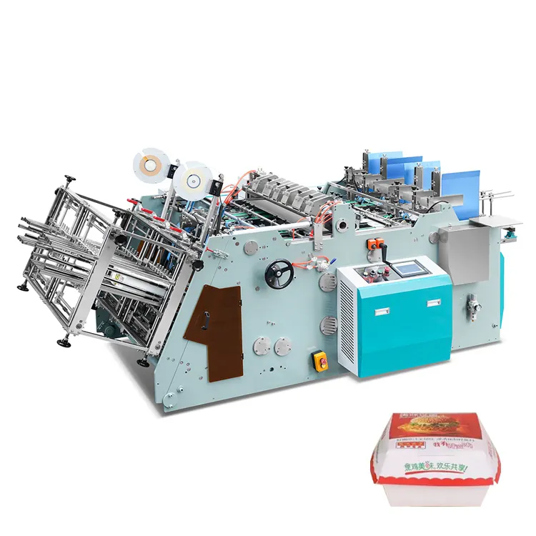 Hongshuo HS-HBJ-1200 machine professionnelle de fabrication de boîtes à hamburgers pour fast-food à grande vitesse automatique et personnalisée machine à fabriquer des boîtes en papier