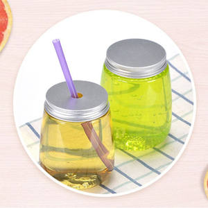 Bouteille de boissons vides en plastique transparent 400ml 500ml, sans BPA, bouteille d'emballage de jus, de thé, au lait, de célébrités du Web - Product Image 4