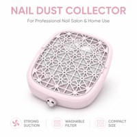 Colector de Polvo para Uñas con Fuerte Succión, Deflector Magnético, Filtro Lavable, Tamaño Compacto para Salón de Uñas y Servicio Móvil