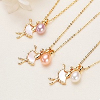 Collier Ballerine avec pendentif jupe en perle naturelle et chaîne plaquée or, accessoires de danse pour filles danseuses, collier de danse