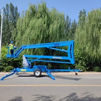 Prix de gros Nacelle élévatrice télescopique à bras repliable Nacelle élévatrice pour travaux aériens