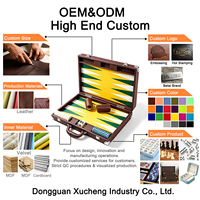 Fabricant d'usine, ensemble de backgammon de luxe sur mesure en cuir PU extra large, jeu de backgammon de qualité supérieure, vente en gros