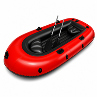 Bateau pneumatique de rafting haut de gamme pour 4 personnes en PVC, avec design léger, sièges confortables et poignées de maintien sécurisées pour les familles