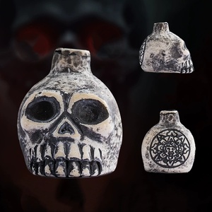 Vintage Weathered Aztec Death Whistle Ceramic <b>Skull</b> Screaming Sound Whistle Halloween <b>Gift</b> Historical Culture Souvenir - Product Image 3