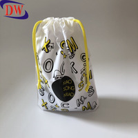 Mode pratique personnalisé imprimé Pe cordon tirer corde perruque cheveux transporter Shopping plastique Poly sac