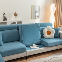 Housses de canapé en velours de maïs Jacquard 3D sur mesure Coussin de siège de protection Housse de canapé pour meubles sectionnels et en forme de L