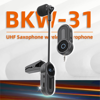 Saxophone Microphone sans fil UHF Instrument de musique Microphone à condensateur émetteur récepteur 3.5mm 6.5mm Saxophone Mic