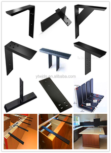 <strong>Black</strong> Powder Coated Carbon Steel Granite Quartz Stone Hidden Single-Side 4-6mm Thick ISO9001 Certified OEM/ODM Service <strong>Bracket</strong> - Product Image 5