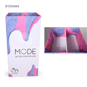 Cửa Hàng Bán Lẻ Mỹ Phẩm Các Tông Sóng Giấy Hiển Thị Đứng Dump Thùng Với 4 Bên Quảng Cáo <span class=keywords><strong>Kiosk</strong></span> - Product Image 5