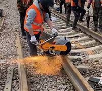 Scie à rail abrasive alimentée par batterie Li/Coupeur de rail