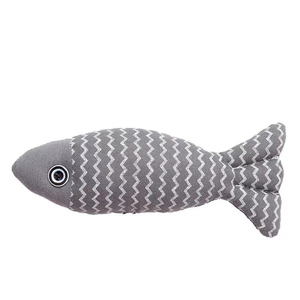 Lino personalizado masticar gatito juguete Lino-Algodón multi-colores pez estilo mascota juguete disponible pez hierba gatera gato juguete al por mayor - Product Image 5
