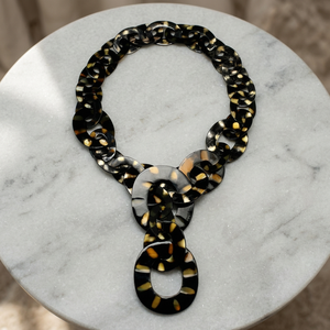 Collier unisexe en corne de buffle fait main du Vietnam, chaîne à maillons en forme de chiffres, écologique, pour mariage, anniversaire, fête, vente en gros, cadeau - Product Image 2