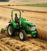 Tracteur agricole multifonctionnel 25HP 4x4, mini-tracteur agricole avec accessoires de labour/remorque, norme européenne