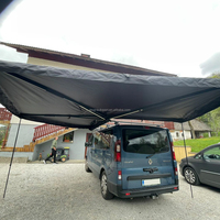 Auvent latéral 270 degrés pour toit de voiture 4x4, caravane, SUV, 2,5 m, camping, imperméable, polyester Ripstop 420D, quatre saisons, ouverture rapide, LED