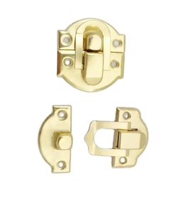 Accessoires matériels à la mode Offre Spéciale boîte à bijoux caisse en bois <span class=keywords><strong>or</strong></span> chromé <span class=keywords><strong>boucle</strong></span> <span class=keywords><strong>d</strong></span>écorative moraillon fermoir loquet serrure - Product Image 4