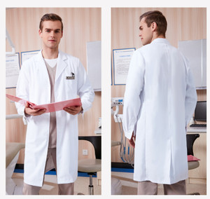 Camice bianco da laboratorio da donna sottile da donna a maniche lunghe estivo a maniche corte camice da laboratorio abbigliamento da lavoro per insegnante e infermiera - Product Image 2