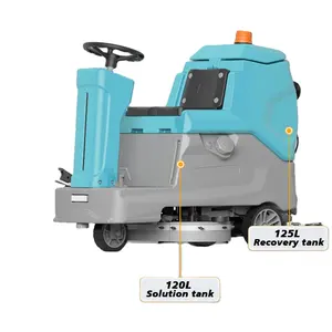 H760 Cylindrical Brush Floor Scrubber Ride-on Floor Scrubber 24V Maintenance Free Battery