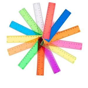 15cm taille réelle multicolore plastique niveau droit bord règle école papeterie accessoires - Product Image 1