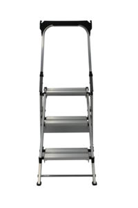 Escalera de aluminio plegable de 3 escalones de gran calidad, moderna, plegable de buena calidad con asa y palé <span class=keywords><strong>para</strong></span> uso doméstico - Product Image 4
