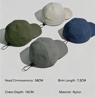 Casquette de sport à 6 panneaux avec logo personnalisé, séchage rapide, unisexe adulte, imperméable DWR, respirante, réglable, UPF-40+, pour course en extérieur et voyage