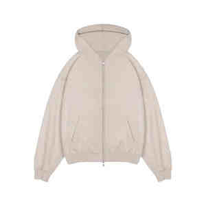 Fabricante Fleece Diseñador personalizado 100% Algodón Full Zip up Hoodies Plain Blank Full Face Zip Hoodie Hombres Full Zipper Hoodies - Product Image 3