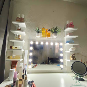 5 رفوف حائط، رف عمودي منظم تخزين عائم رفوف طويلة بتصميم برج لغرف النوم ديكور لغرفة المعيشة - Product Image 5