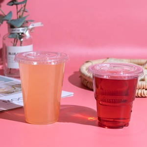 12Oz-85Mm 350Ml Logo Tùy Chỉnh In Nhựa Pet Smoothie Đồ Uống Sa Mạc Cup Với Nắp Ly Nước Trái Cây - Product Image 3