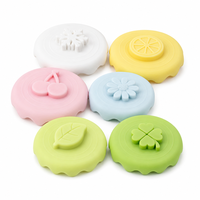 Couvre-aliments en silicone personnalisés à large ouverture avec trou pour paille, anti-fuite, pour vaisselle