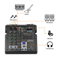 Console de mixage DJ professionnelle B4, nouveau design, mixeur audio avec cartes son et mixeurs audio USB BT