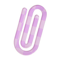 Pince à papier géante en acrylique, motif quadrillé couleur bonbon, support de page, papeterie scolaire et de bureau, clip de marquage de documents pour la vente en gros