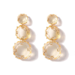 Faceted Transparent <b>Resin</b> <b>Earrings</b> for Women - Product Image 6