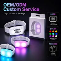 Pulsera LED Compatible con DMX512, Logotipo Personalizado, Sincronización RF en Grupo, Servicio de Iluminación Intermitente, Pulsera LED para Grandes Conciertos, Eventos y Deportes en Estadios