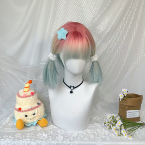 Peluca Corta y Lisa Dm877 de 30 cm, Color Azul Claro Degradado, Cobertura Total, Línea de Cabello Natural, Encaje Frontal Invisible sin Costuras - Product Image 5
