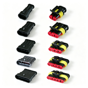 Connecteur automobile Amp Tyco 2 3 4 5 6 broches série 1.8, faisceau de câbles étanche mâle et femelle, terminal électrique, fabrication - Product Image 1