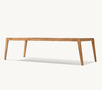 AVILA - Mobilier d'extérieur moderne en teck - Ensembles de meubles de jardin - Table à manger rectangulaire en bois - Table de café en bois massif pour usage hôtelier