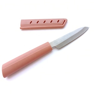 Small 3.5 inch Super sharp plastic fruit and vegetable paring knife with blade cover