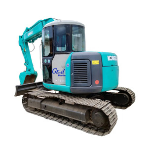 Mini-excavatrice sur chenilles hydraulique d'occasion Kobelco SK75SR 6 tonnes, d'origine japonaise, 2021, faible nombre d'heures, moteur, pompe, roulement à vendre - Product Image 1