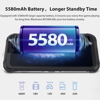 Téléphone robuste antichoc Blackview BV5900 3 Go + 32 Go 5580 mAh avec identification faciale et par empreinte digitale, téléphone mobile Android 4G débloqué