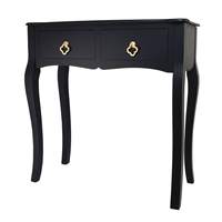Table d'appoint au Design rétro européen avec tiroir de rangement Table Console moderne en bois noir