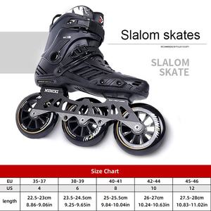 Rollers en Ligne de Vitesse Freestyle Slalom pour Hommes et Femmes, Chaussures de Patinage à <span class=keywords><strong>3</strong></span> <span class=keywords><strong>Roues</strong></span> en Alliage d'Aluminium, <span class=keywords><strong>Roues</strong></span> en PU, Vente en Gros pour Adultes - Product Image 2