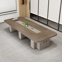 Salle de réunion personnalisée de luxe moderne table de conférence en bois de bonne qualité table de réunion blanche avec HDMI